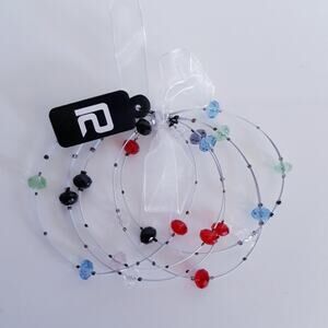 5-piece Melissa Bracelet Set White Red Blue